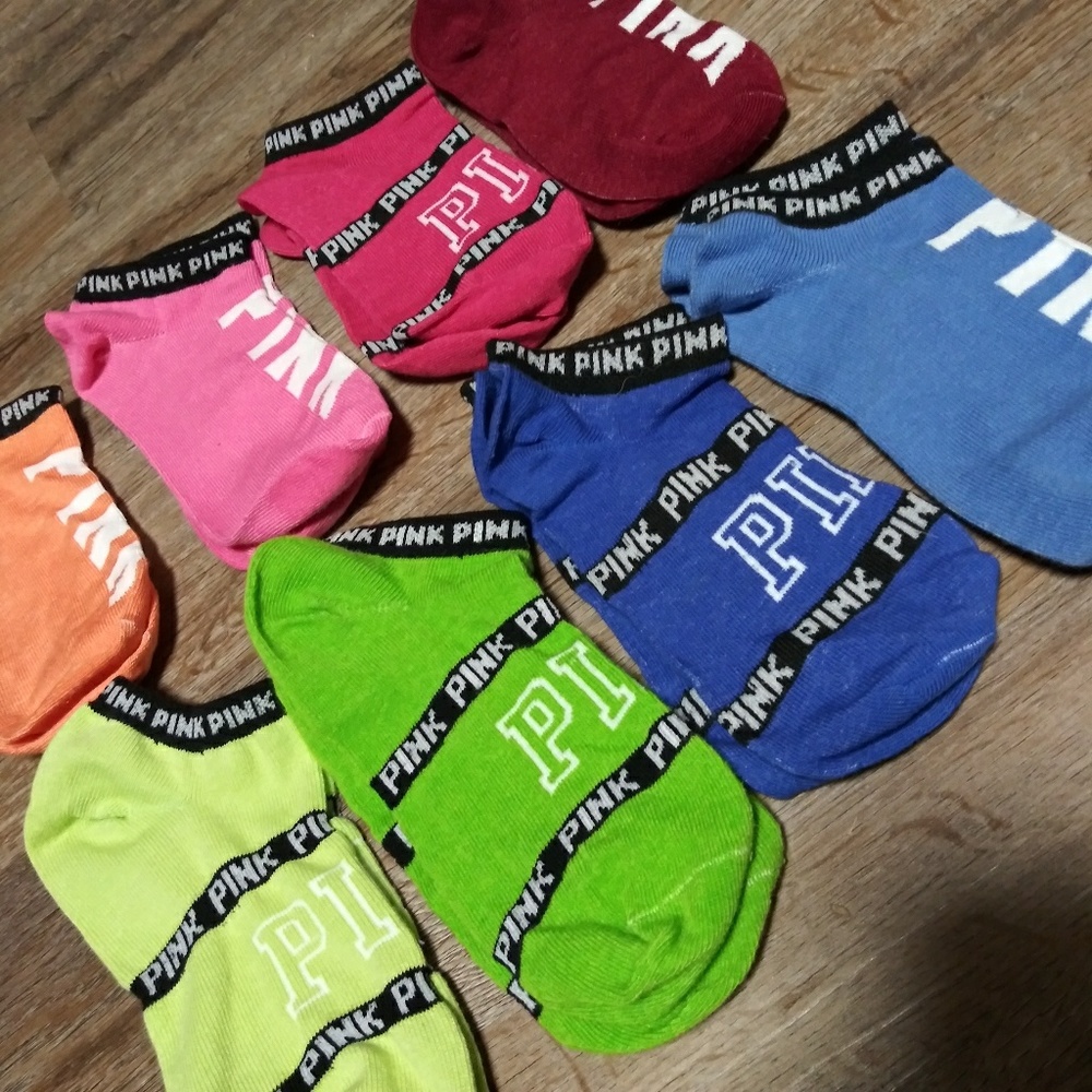 PINK socks 8 bright pairs
